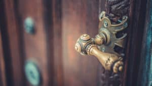 antique brass door handle